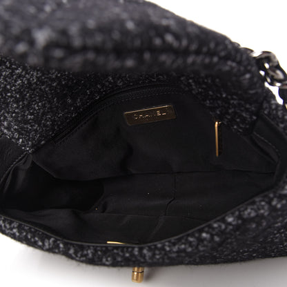 Chanel Tweed Quilted Medium Chanel 19 Flap Black 5 of 11
