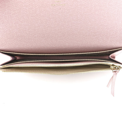 Louis Vuitton Damier Azur Emilie Wallet Rose Ballerine 5 of 11