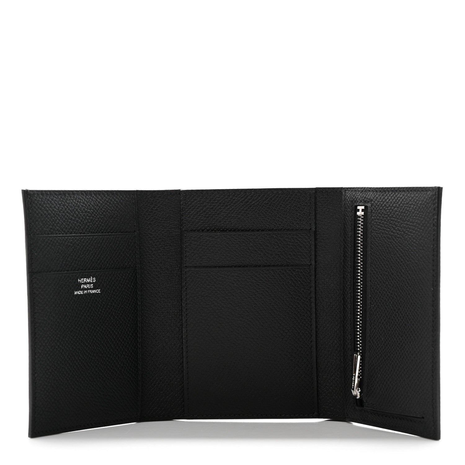 Hermes Epsom Tri-Fold Compact Monochrome Bearn Wallet Black 5 of 8