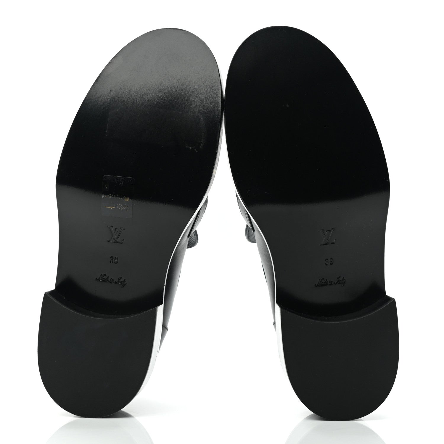Louis Vuitton Monogram Calfskin Academy Loafers 39 Black 5 of 7