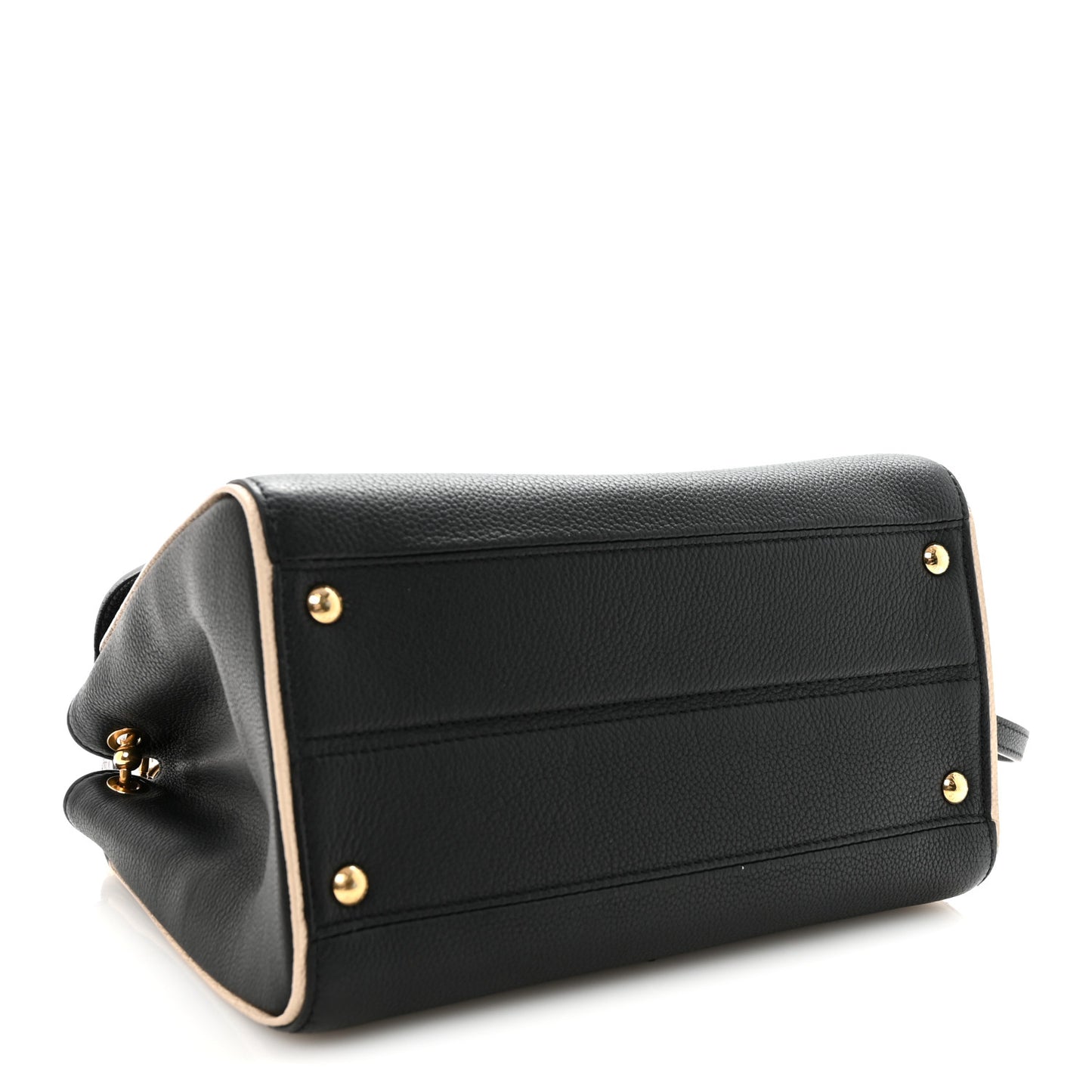 Grained Calfskin Monogram Double V Black