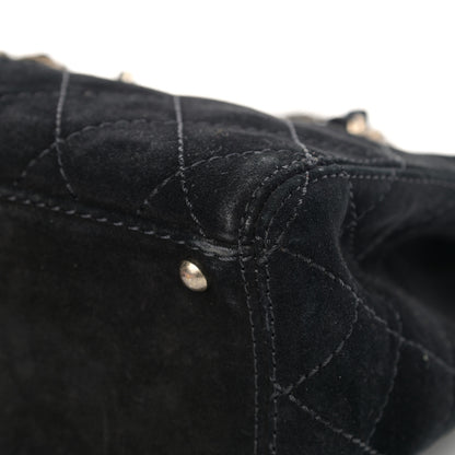 Chanel Suede Stitched Single Flap Black 11 of 16