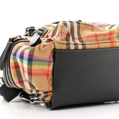 Burberry Vintage Rainbow Check Small Rucksack Backpack Antique Yellow 7 of 8