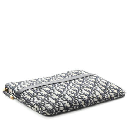 Christian Dior Oblique Pouch Clutch Blue 5 of 8