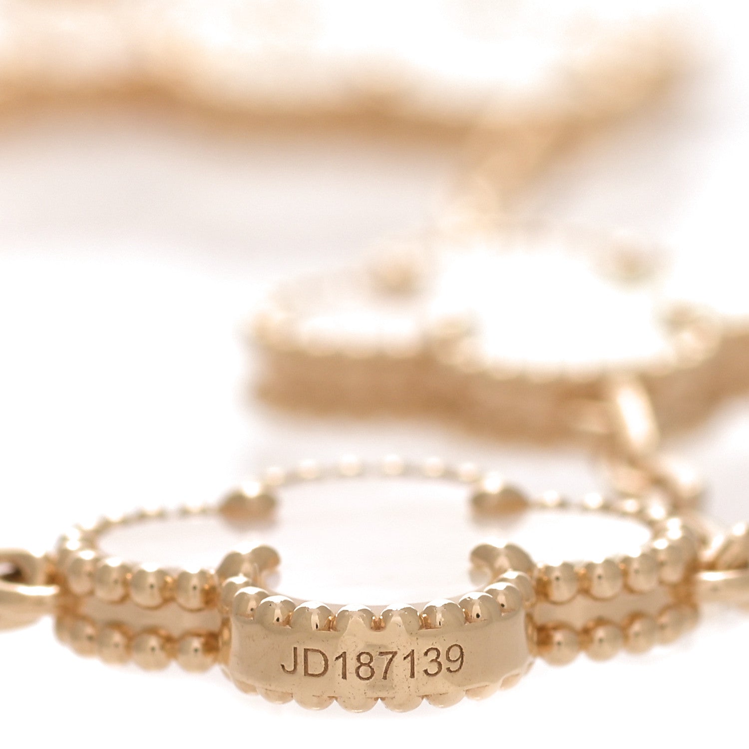 Van Cleef & Arpels 18K Yellow Gold Mother of Pearl 5 Motifs Vintage Alhambra Bracelet 5 of 6
