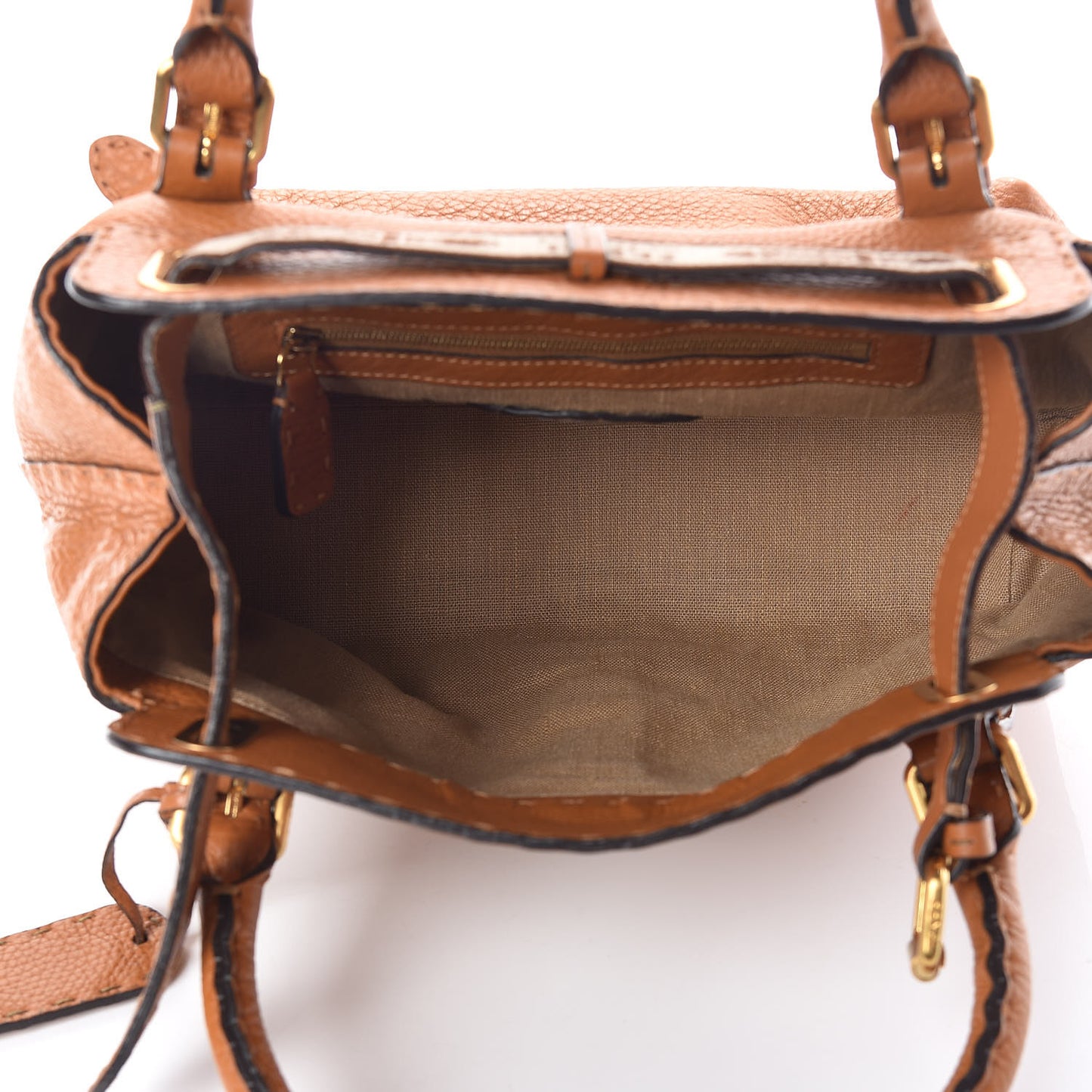 Cuoio Romano Selleria Small Villa Borghese Tote Meile Beige