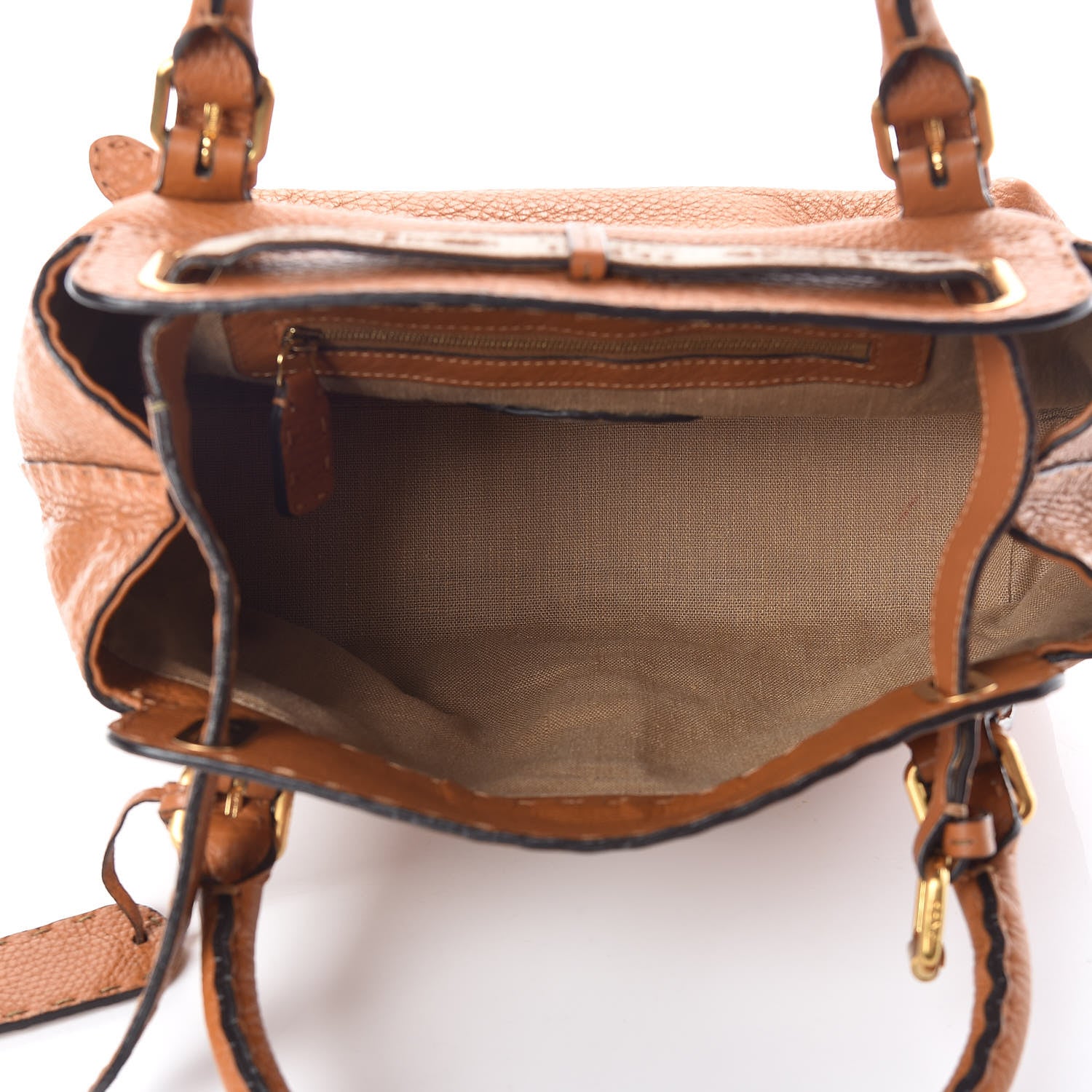 Fendi Cuoio Romano Selleria Small Villa Borghese Tote Meile Beige 5 of 11
