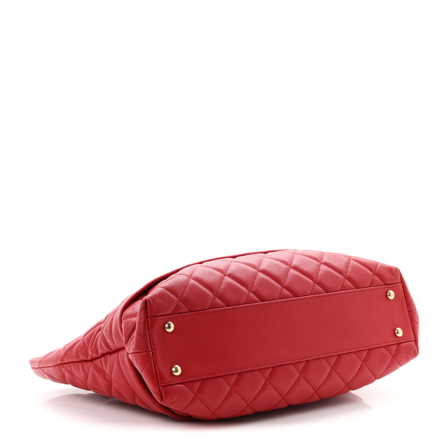 Chanel Caviar Quilted Rolled Up Tote Red 4 of 10