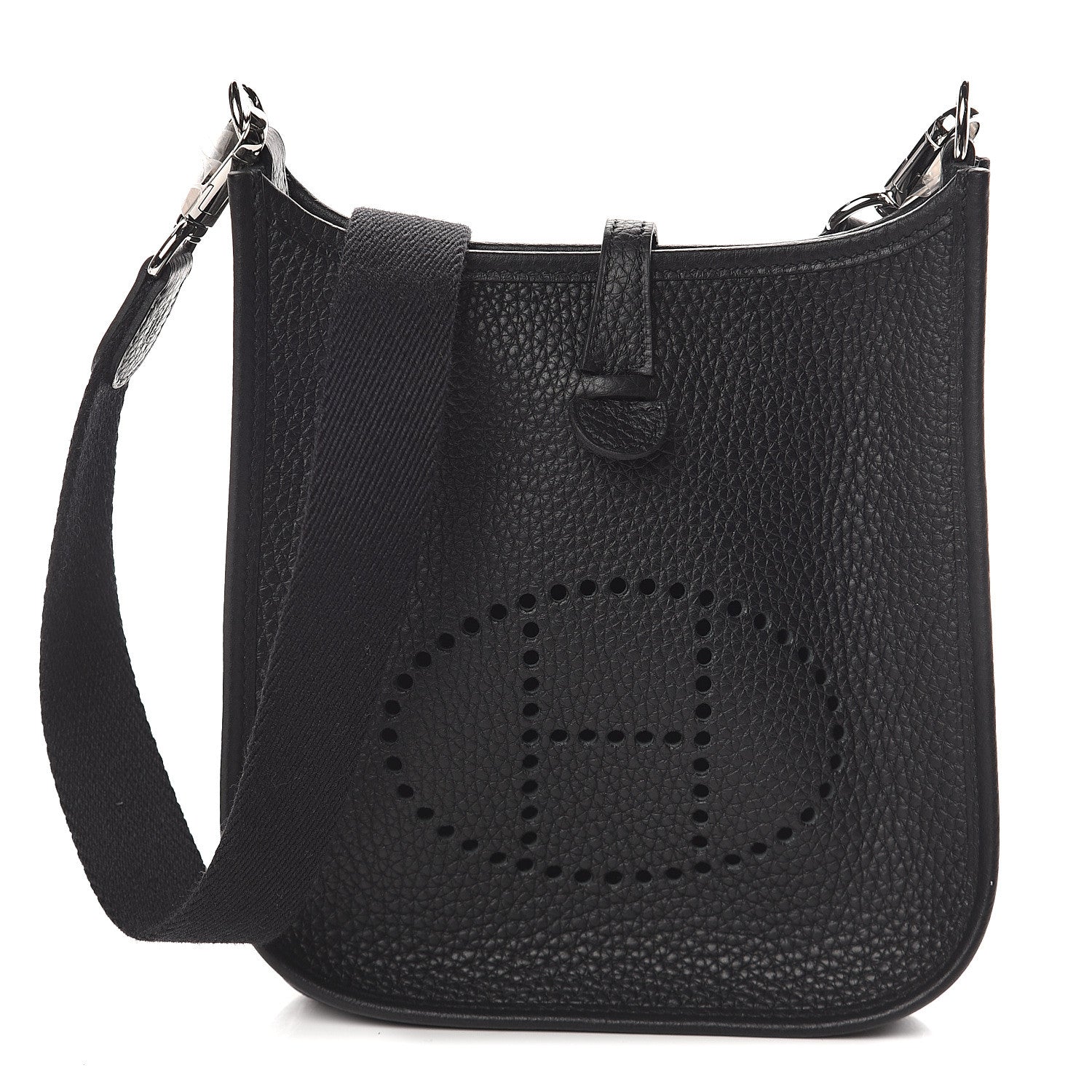 Hermes Taurillon Clemence Evelyne TPM Black 1 of 8