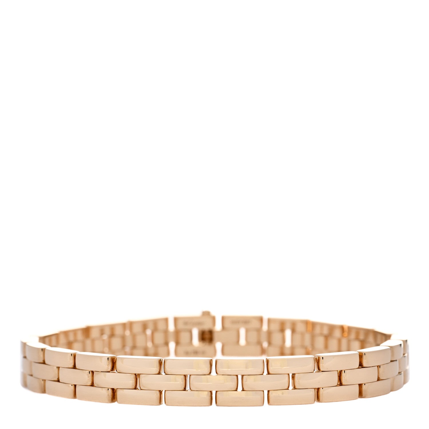 Cartier 18K Yellow Gold Panthere Maillon 3 Link Bracelet 16 1 of 4
