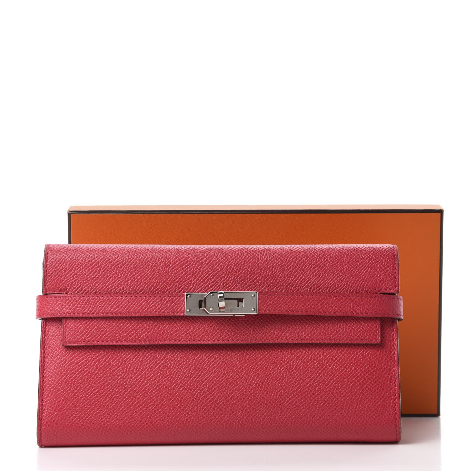 Hermes Epsom Kelly Longue Wallet Rose Extreme 12 of 12