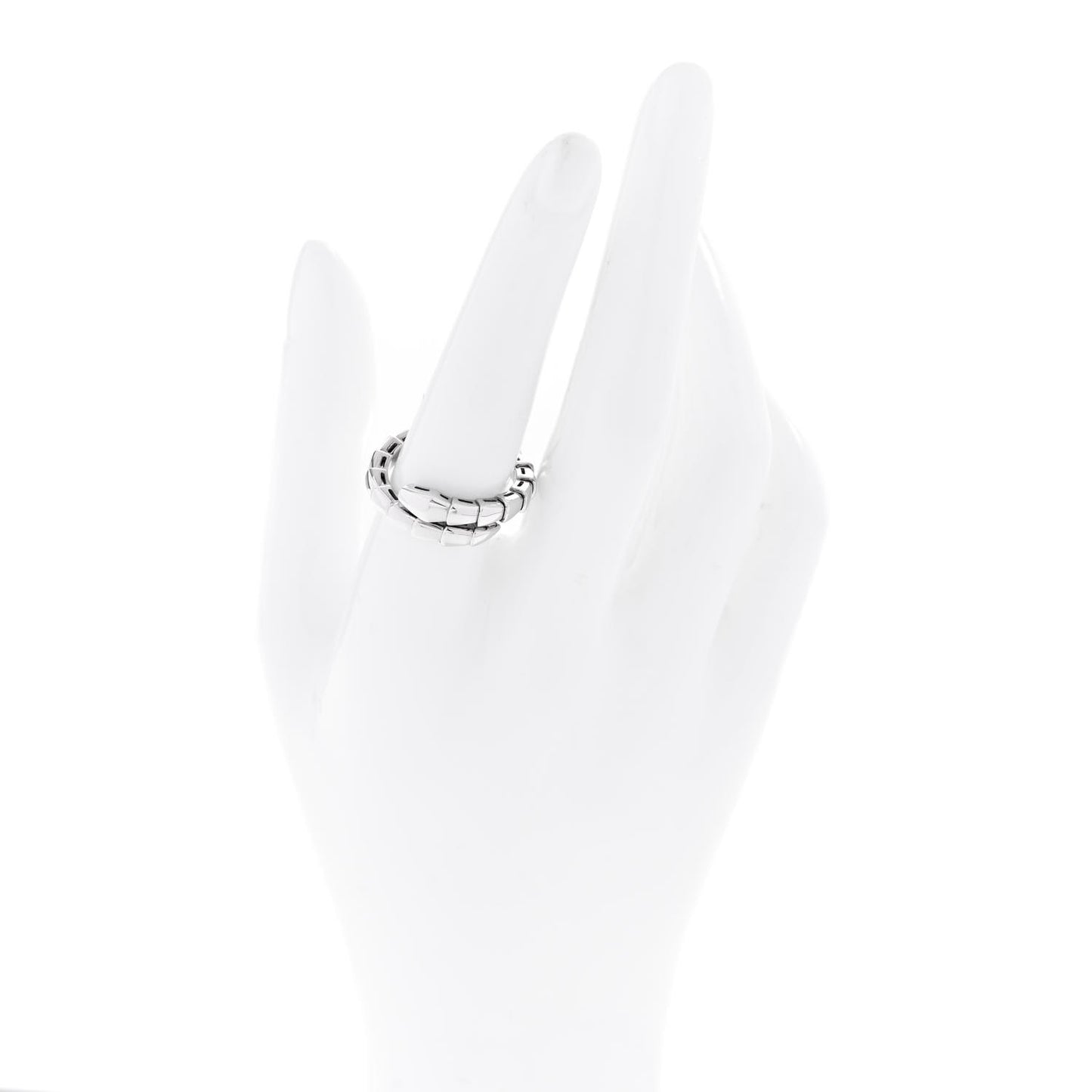 18K White Gold Serpenti Viper Ring XL