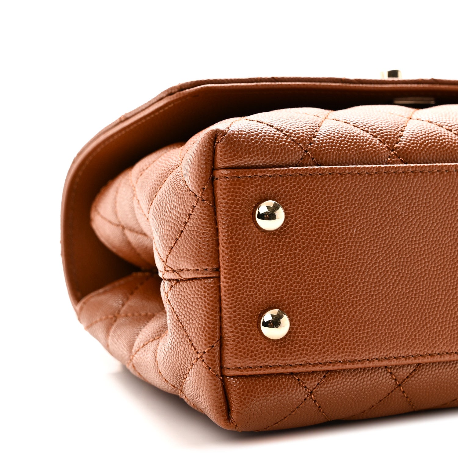 Chanel Caviar Quilted Mini Coco Chain Handle Flap Brown 9 of 10