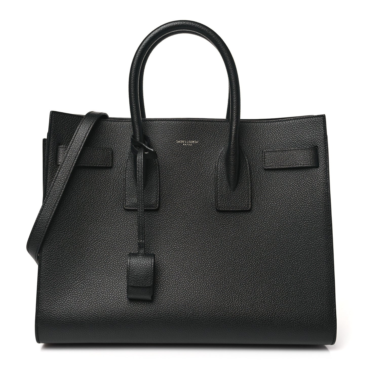 Grained Calfskin Small Sac De Jour Black
