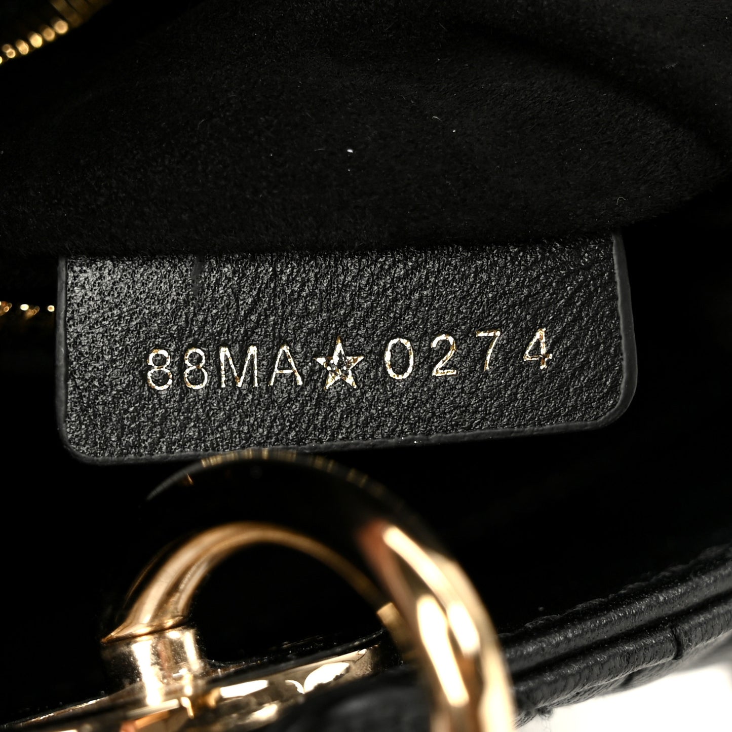 Lambskin Cannage Mini Lady Dior Black