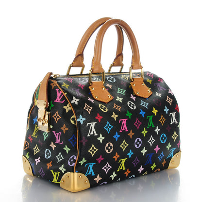 Louis Vuitton Monogram Multicolor Speedy 30 Black 3 of 8