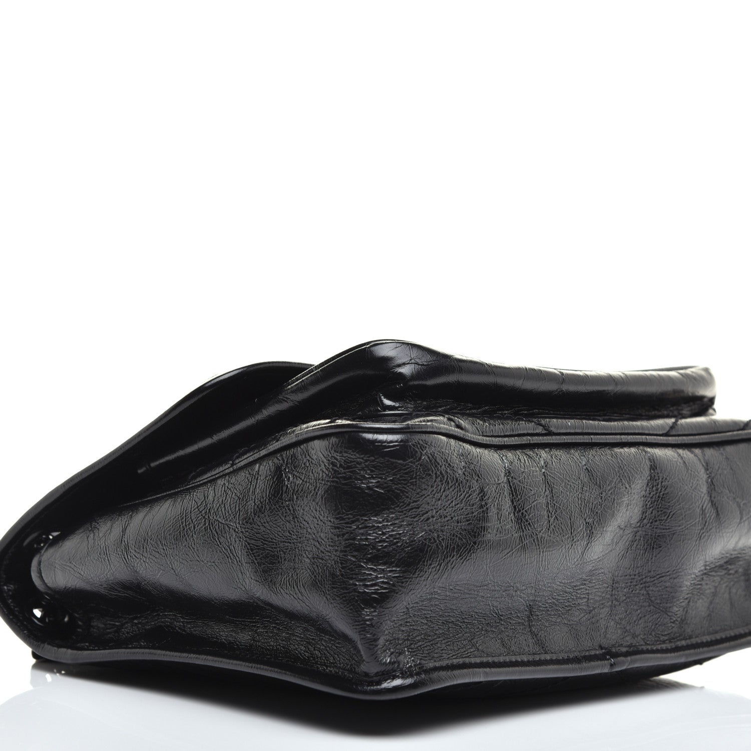 Saint Laurent Crinkled Calfskin Matelasse Monogram Medium Niki Chain Satchel Black 7 of 8