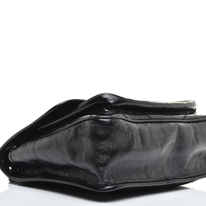 Saint Laurent Crinkled Calfskin Matelasse Monogram Medium Niki Chain Satchel Black 7 of 8