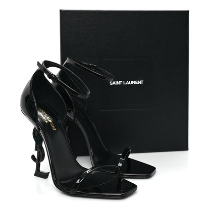 Saint Laurent Patent Calfskin Opyum 110 Sandals 41 Black 10 of 10