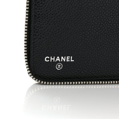 Chanel Caviar Quilted Zip Around Notebook Agenda Cover Black 6 of 6