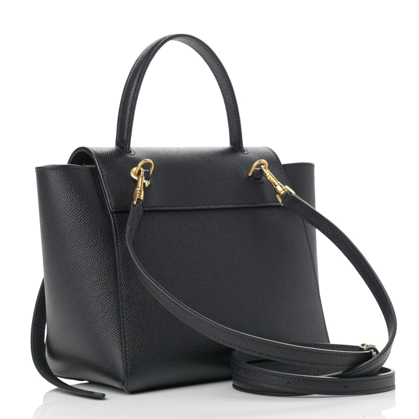 Grained Calfskin Nano Belt Bag Black