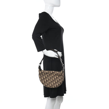 Christian Dior Monogram Buckle Hobo Marron Fonce 2 of 12