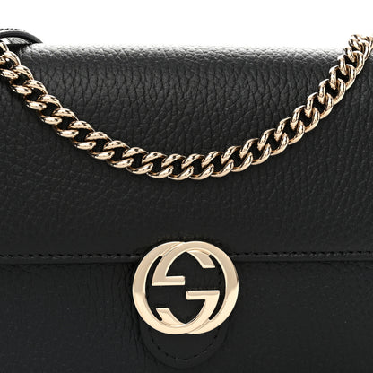 Gucci Dollar Calfskin Interlocking G Chain Wallet Black 8 of 11