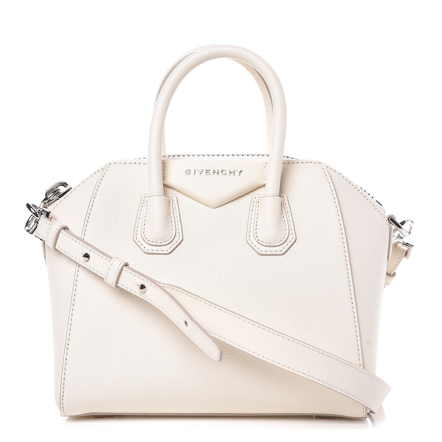 Givenchy Sugar Goatskin Mini Antigona Off White 2 of 17