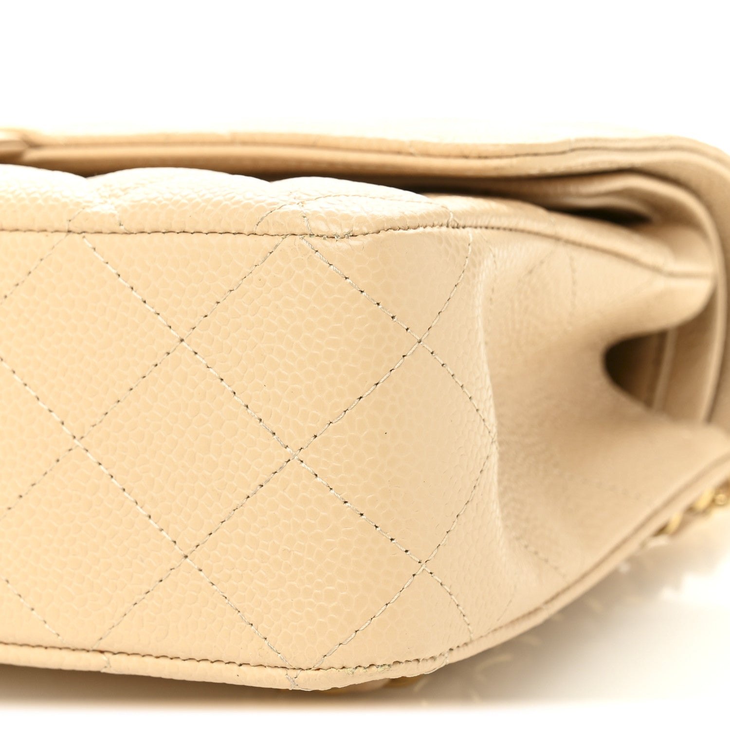 Chanel Caviar Quilted Medium Double Flap Beige 10 of 10