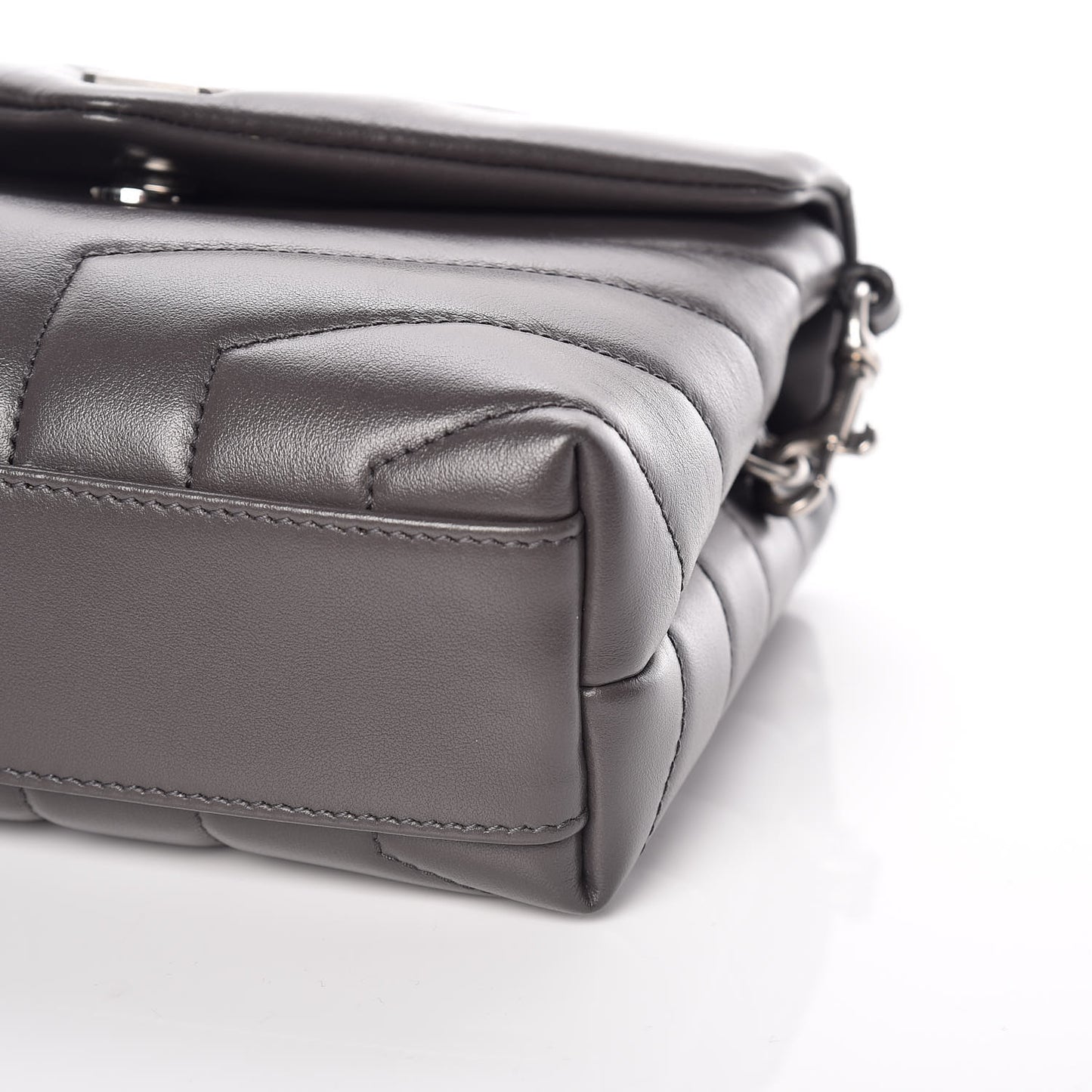 Calfskin Y Quilted Monogram Toy Loulou Crossbody Bag Asphalt