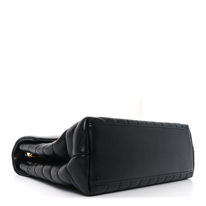 Saint Laurent Calfskin Y Quilted Monogram Medium Loulou Chain Satchel Black 7 of 18