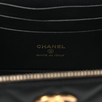 Chanel Lambskin Quilted Pick Me Up Vanity Case Black 6 of 11