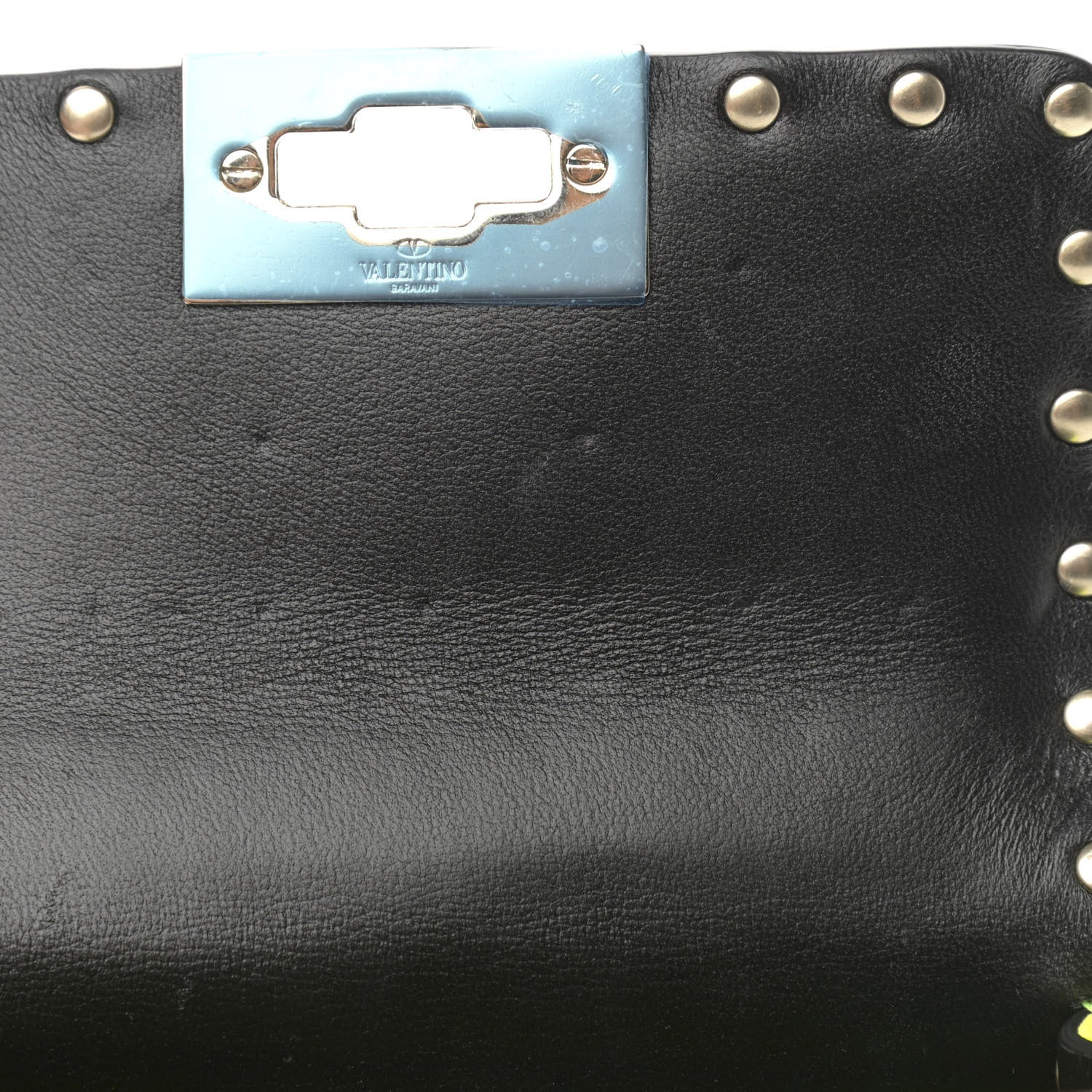 Valentino Garavani Calfskin Micro Rockstud Spike Shoulder Bag Lime 10 of 10