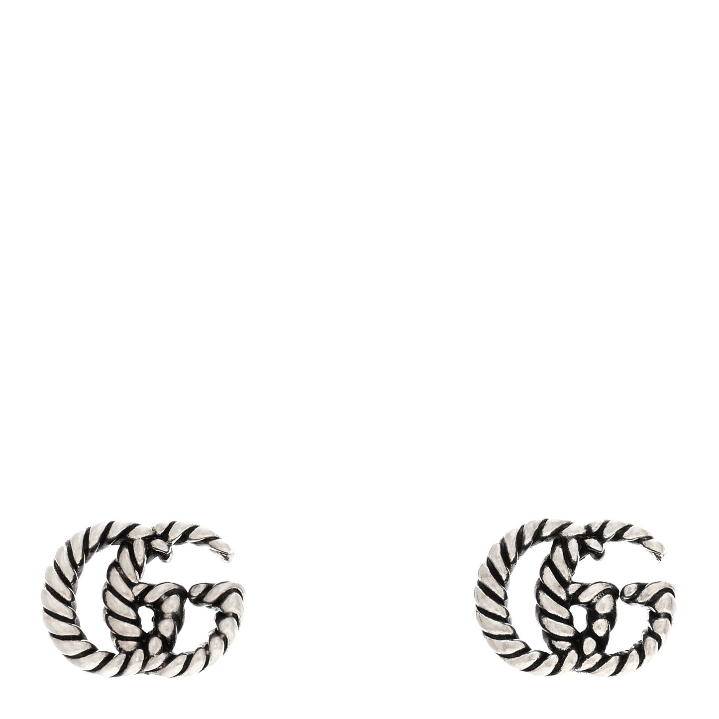 Sterling Silver Torchon Double G Earrings
