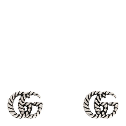 Gucci Sterling Silver Torchon Double G Earrings 1 of 4