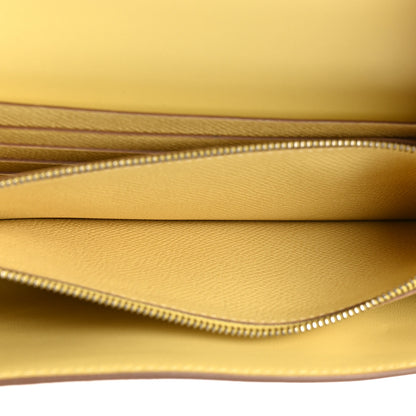 Hermes Epsom Constance Long Wallet To Go Wallet Jaune Poussin 6 of 9