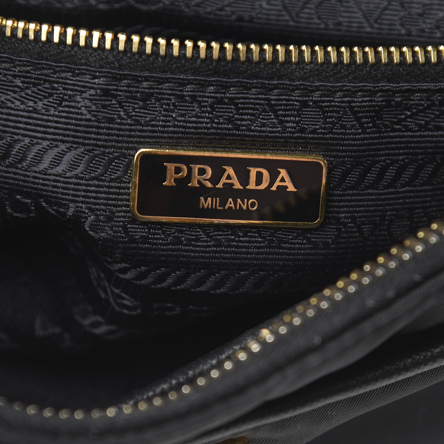Prada Tessuto Nylon Saffiano Crossbody Bag Black 6 of 11