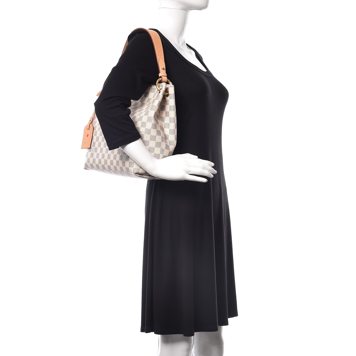 Louis Vuitton Damier Azur Graceful PM Rose Ballerine 2 of 13