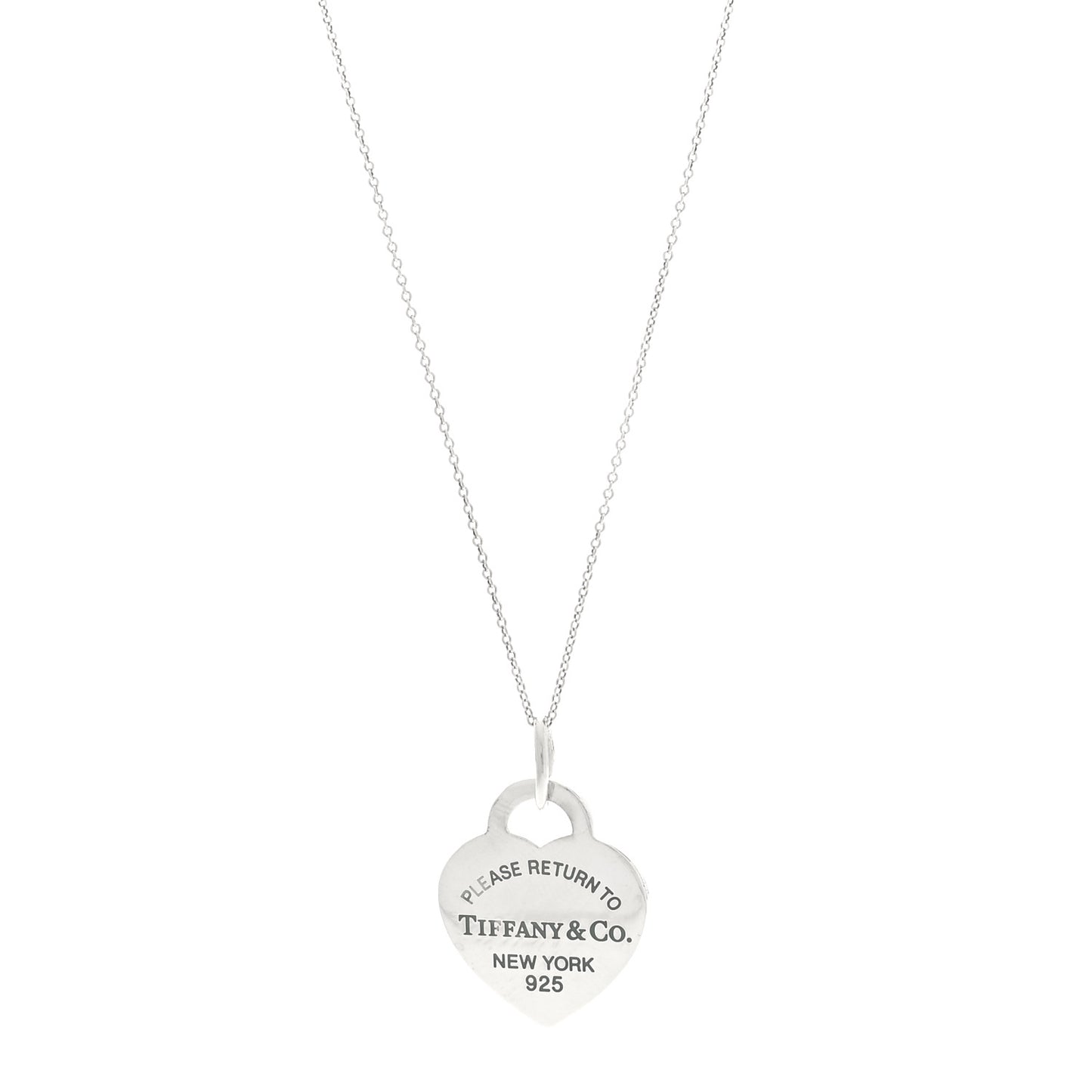 Sterling Silver Enamel Medium Return To Tiffany Heart Pendant Ne