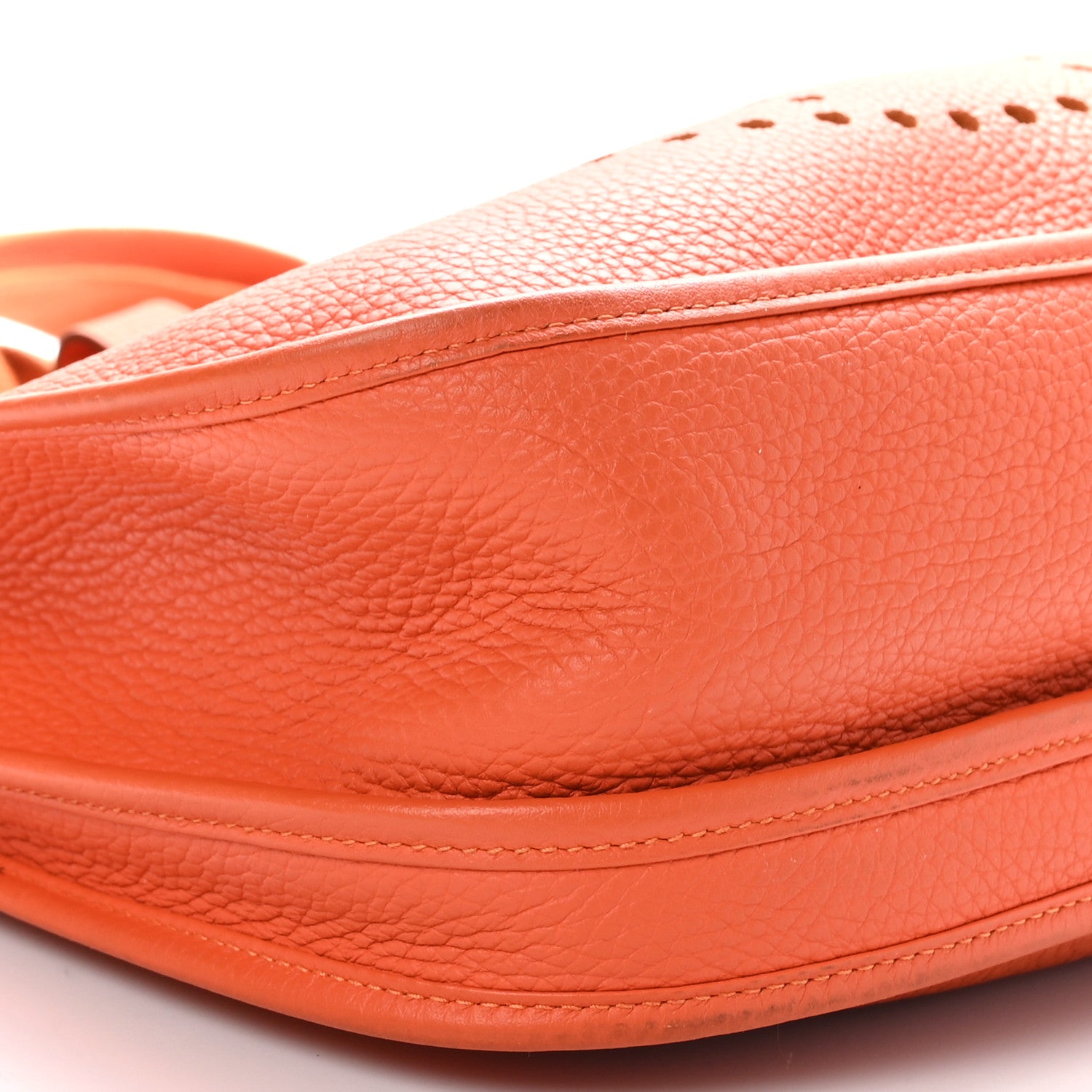 Hermes Taurillon Clemence Evelyne III GM Orange 10 of 11