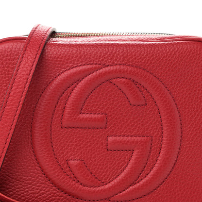 Gucci Pebbled Calfskin Small Soho Disco Bag Vibrant Red 8 of 14