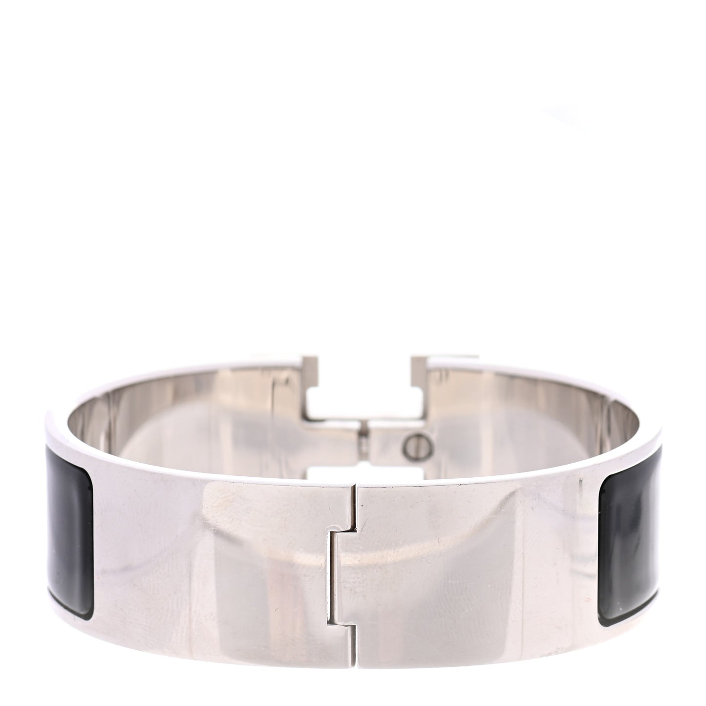Enamel Wide Clic Clac H Bracelet GM Black