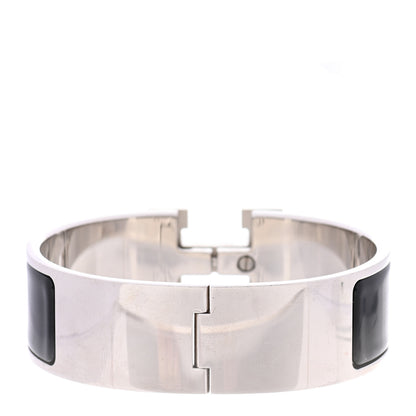 Hermes Enamel Wide Clic Clac H Bracelet GM Black 3 of 5