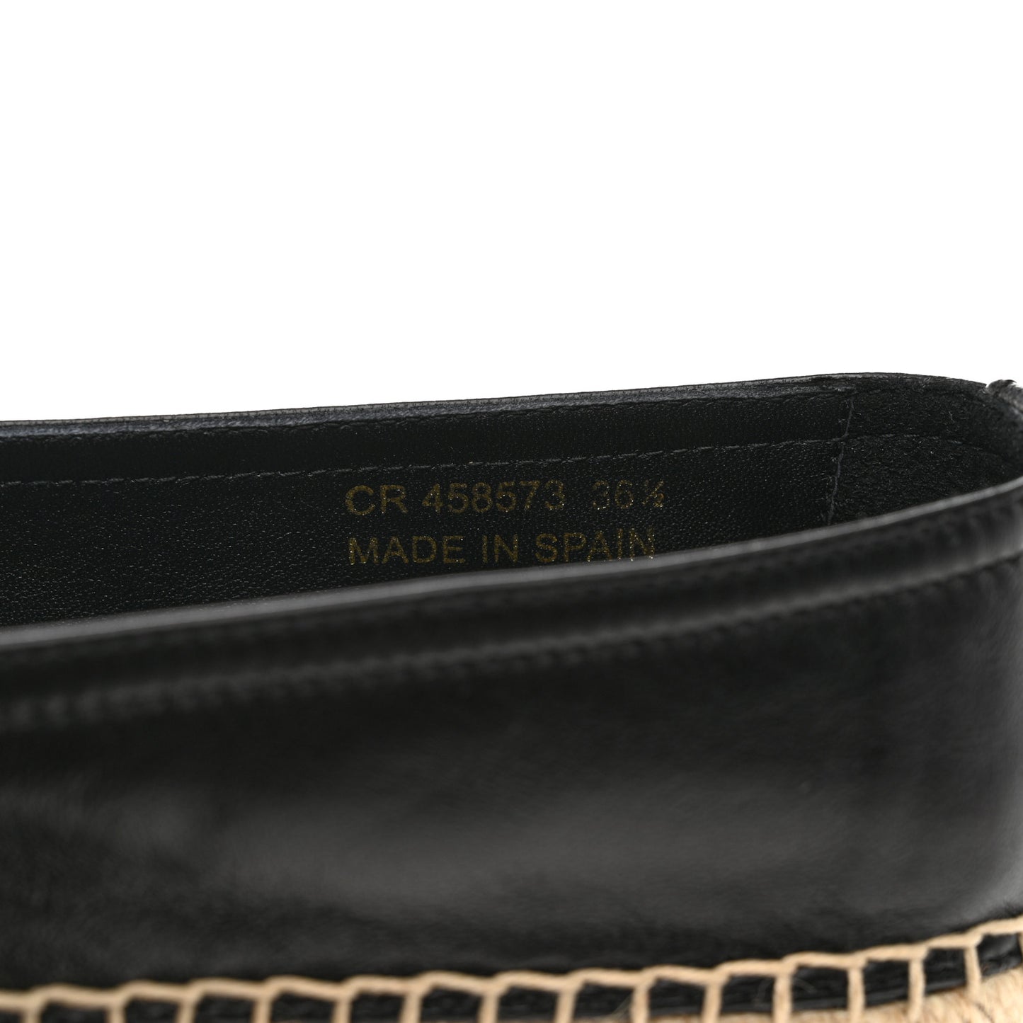 Lambskin Monogram Espadrilles 36.5 Black
