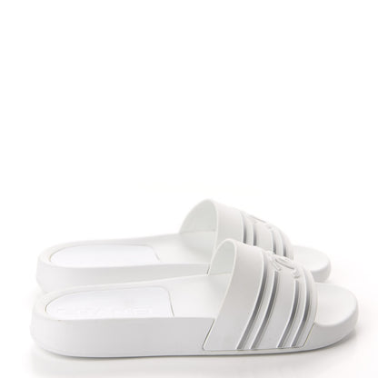 Chanel PVC CC Mules Sandals 38 White Grey 4 of 11