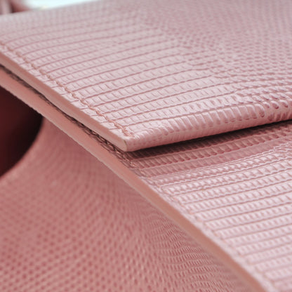 Dolce & Gabbana Iguana Calfskin Embossed Lucia Top Handle Bag Pink 7 of 11