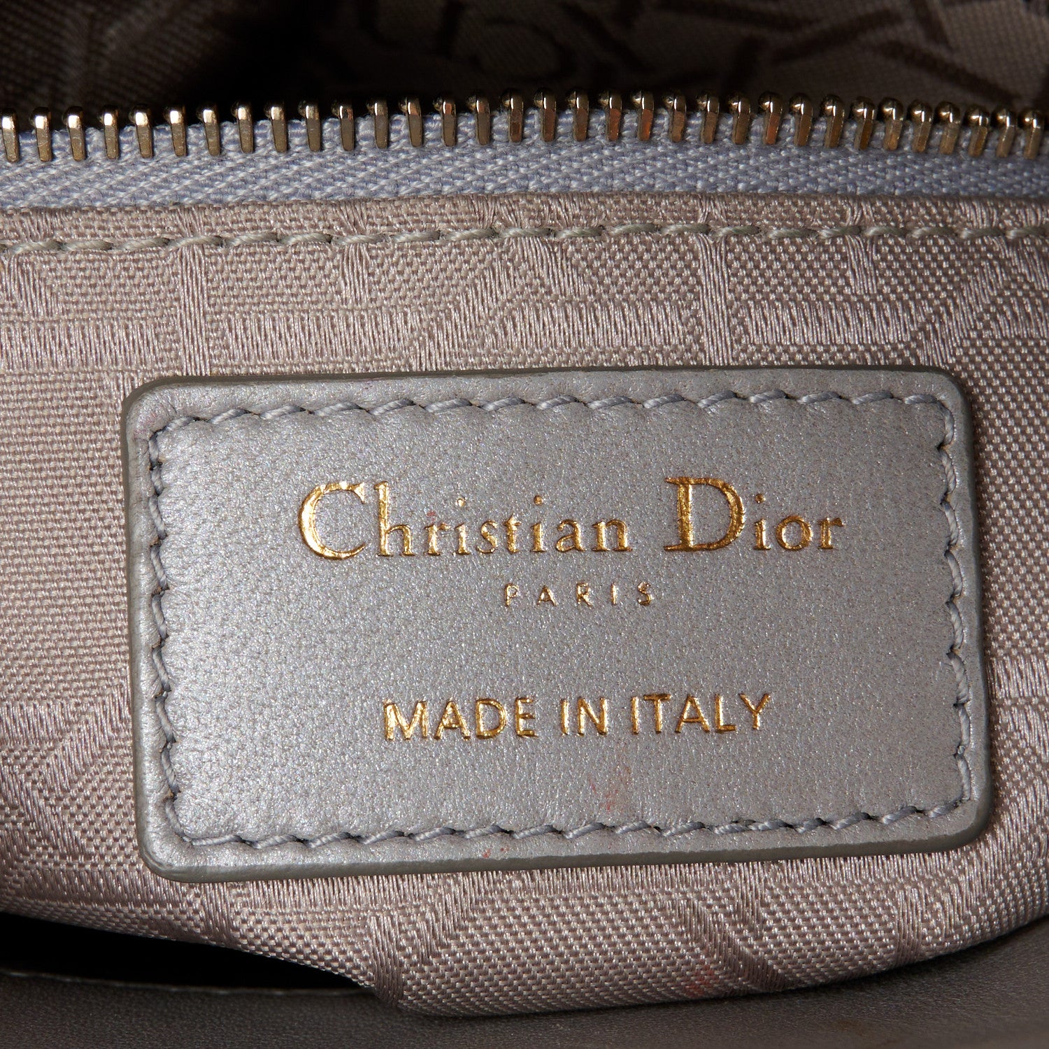 Christian Dior Metallic Lambskin Cannage Mini Lady Dior Grey 7 of 12