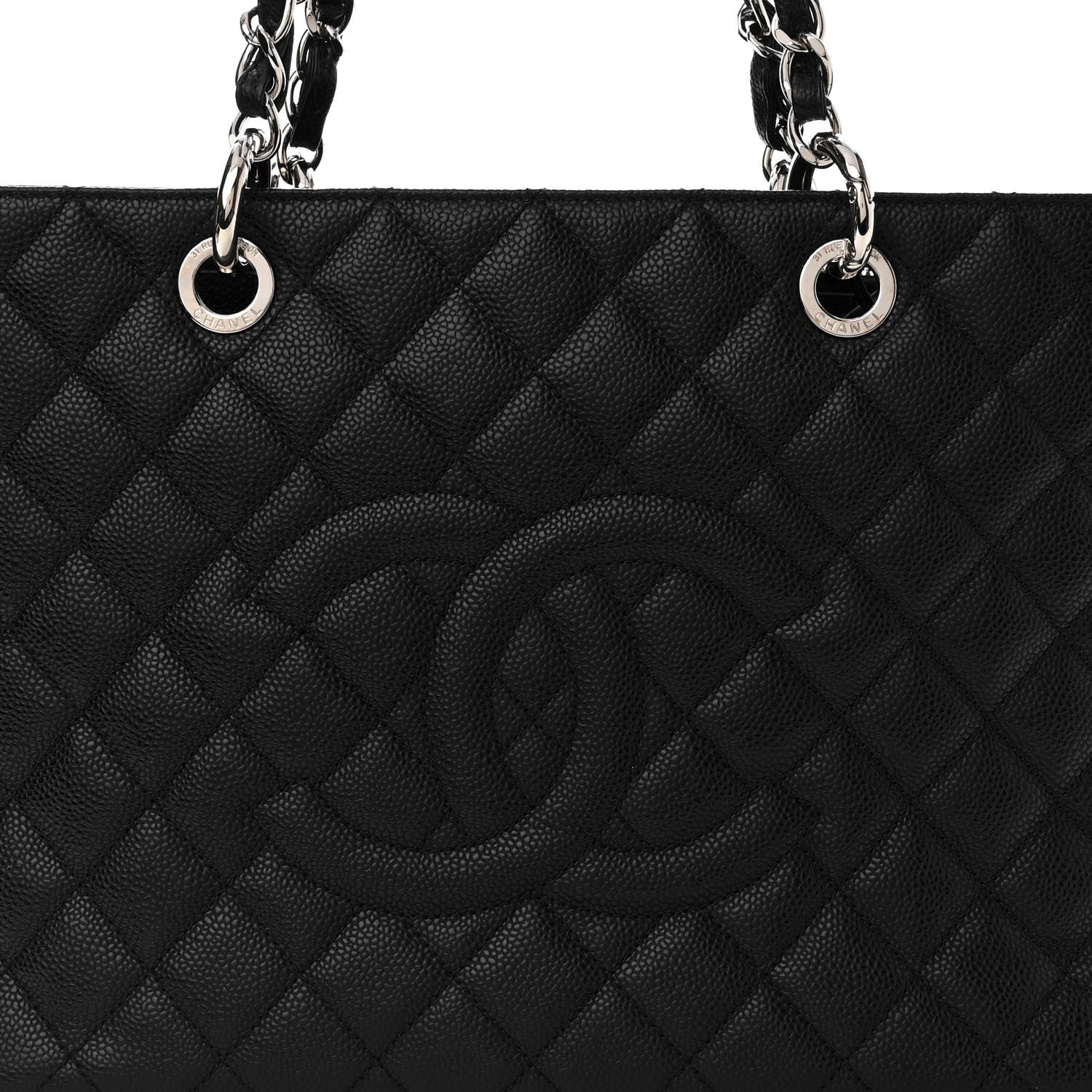 Chanel Caviar Quilted Grand Shopping Tote GST Black 8 of 11