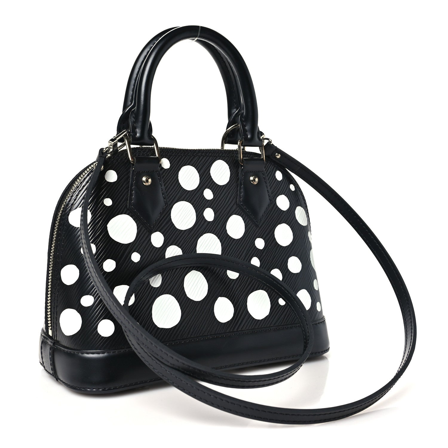 Louis Vuitton X YK Epi Alma BB Black White 3 of 9