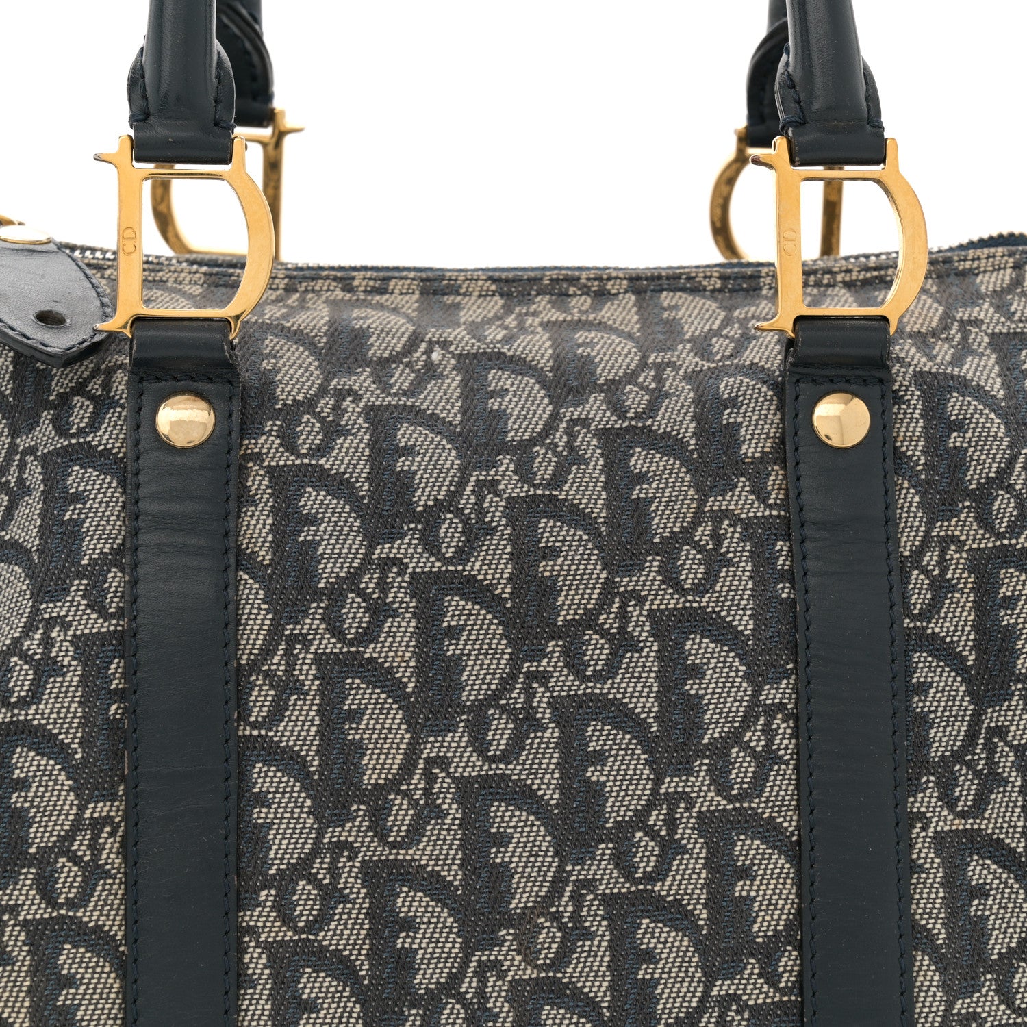 Christian Dior Monogram Boston Navy Blue 8 of 15